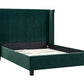 Curved Headboard Bed Velvet Upholstered