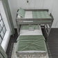 Farmhouse Twin over Queen L Shaped Bunk Bed - Barnwood Brown