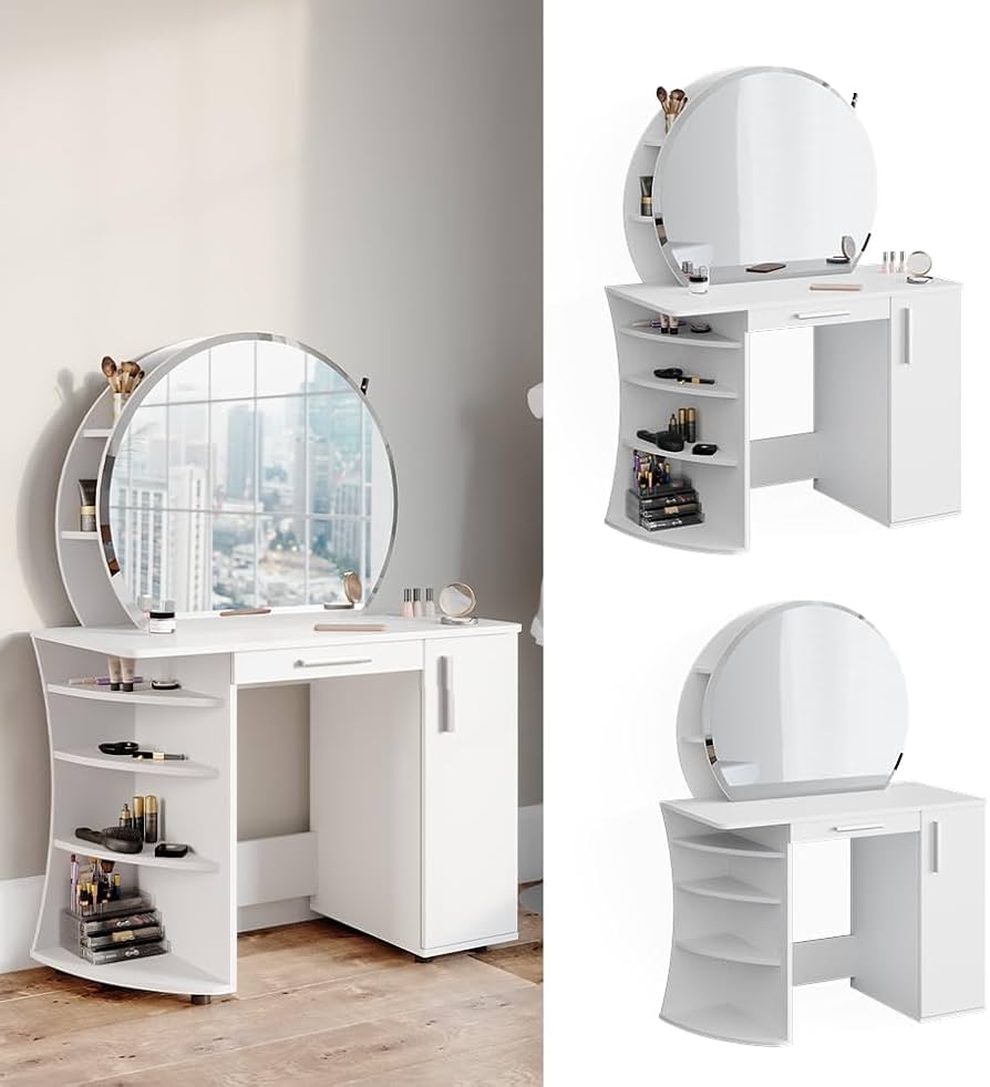 Zaviour Furniture Dressing Table with Mirror
