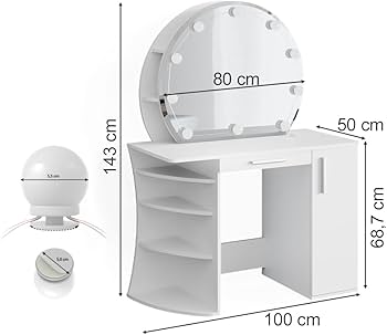Zaviour Furniture Dressing Table with Mirror