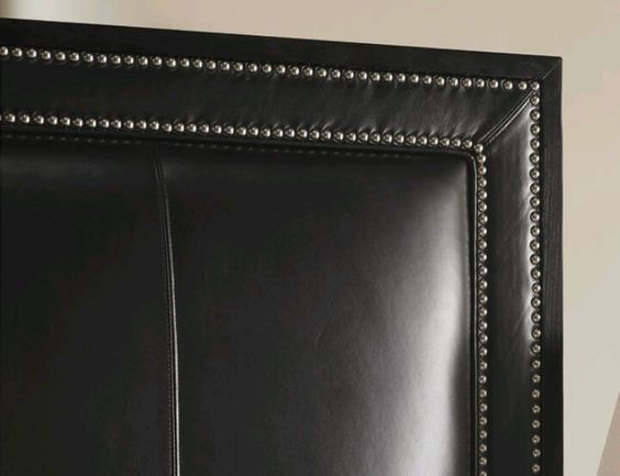 Dark Grey Velvet King Size Ottoman Bed with Studded Headboard