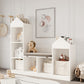 6-Cubby Kids Toy Storage Organizer with Reading Nook
