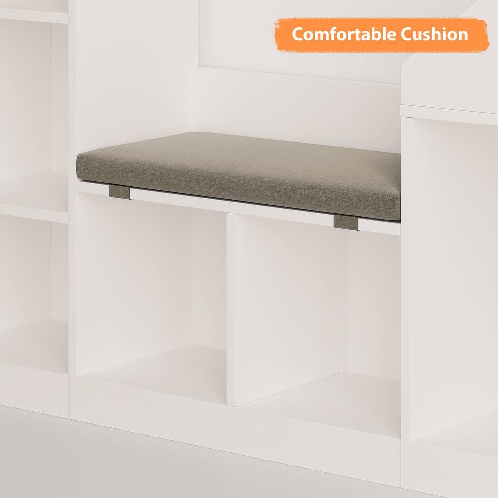 6-Cubby Kids Toy Storage Organizer with Reading Nook