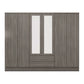 6 Door Wooden Wardrobe with Mirror