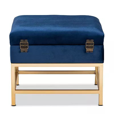 Aliana Luxe Velvet Storage Ottoman