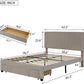 Hie Queen Upholstered Storage Platform Bed