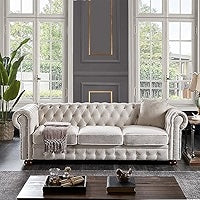 Tufted Scroll Arm Chesterfield Sofa