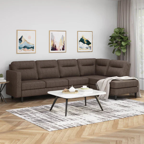 Modern Fabric Upholstered Sofa with Divan