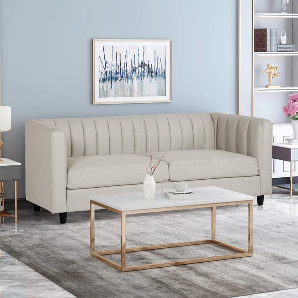 Contemporary Channel Stitched 3 Seater Sofa