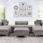Luxurious Velvet Upholstered U-Shaped Sectional Sofa – 7-Seater Comfort and Style