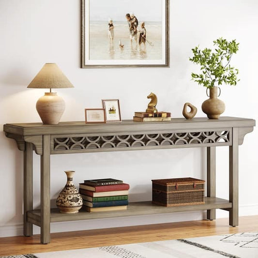70.8 Inch Rustic Farmhouse Console Table for Entryway