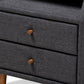 Claverie Mid-Century Fabric Upholstered Nightstand