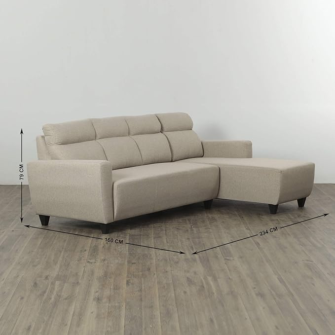 Elbon Sectional Sofa in Dark Brown Color