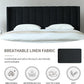 Alazyhome Upholstered Platform Bed Frame with Wingback Headboard
