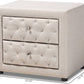 Lepine Grey Fabric Night Stand