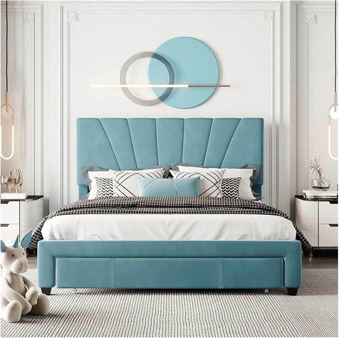 Hie Queen Upholstered Storage Platform Bed