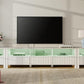 WAMPAT TV Stand for TVs , White Modern Entertainment Center for 55-115 inch TV Console Table, Media TV Cabinet