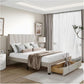 Hie Queen Upholstered Storage Platform Bed