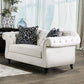 Royal style tufted sofa in light mocha fabric
