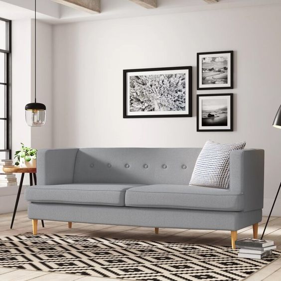 Mid Century 2 Seater Modern Couch