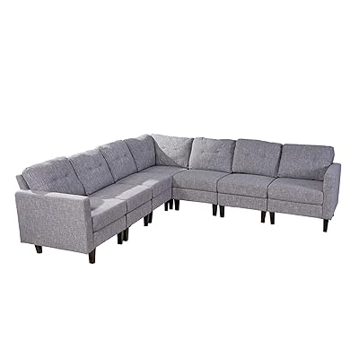 Mahra 7-piece Fabric Sectional Sofa Set - Stylish, Comfortable & Customizable for Your Home in Dubai