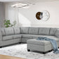 U-Shape Sectional Sofa with Storage Ottoman – Comfortable 7-Seater for Your Living Room