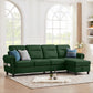 Modern 4-Seater L-Shaped Sectional Sofa with Storage Ottoman