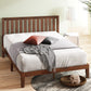 Espresso Solid Wood Plat Form Bed