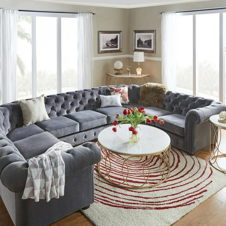 Knightsbridge Chesterfield U-Shaped Sectional Sofa in Dubai - Luxury Seating for Your Living Room