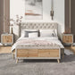 Platform bed with two nightstands and bench in full size Zavior furniture