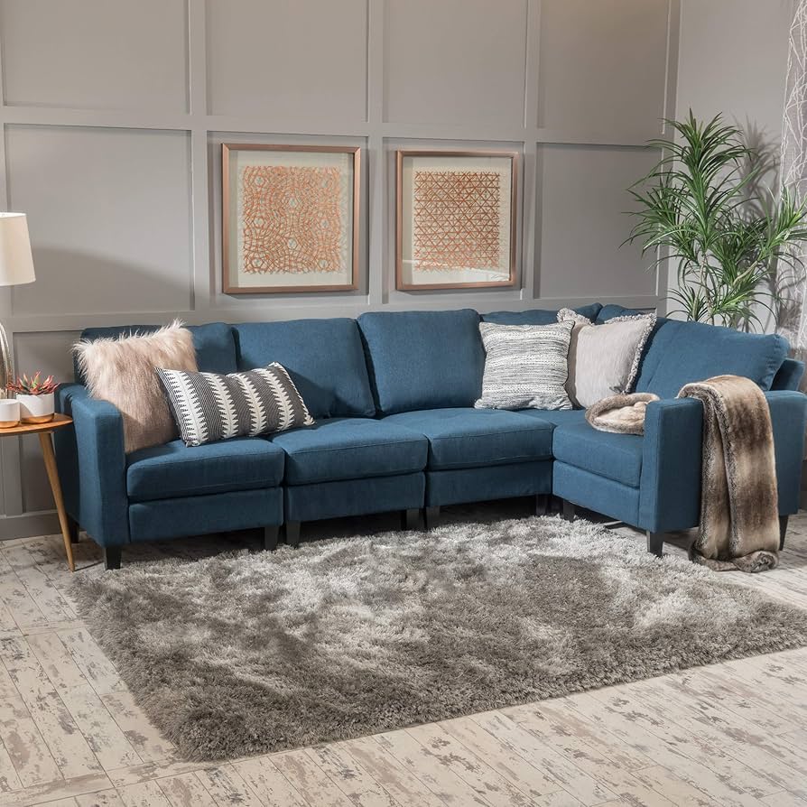Zahra 6-piece Sofa Sectional with Ottoman for Dubai Homes