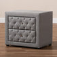 Lepine Grey Fabric Night Stand