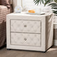Lepine Grey Fabric Night Stand