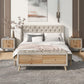 Platform bed with two nightstands and bench in full size Zavior furniture