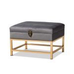 Aliana Luxe Velvet Storage Ottoman