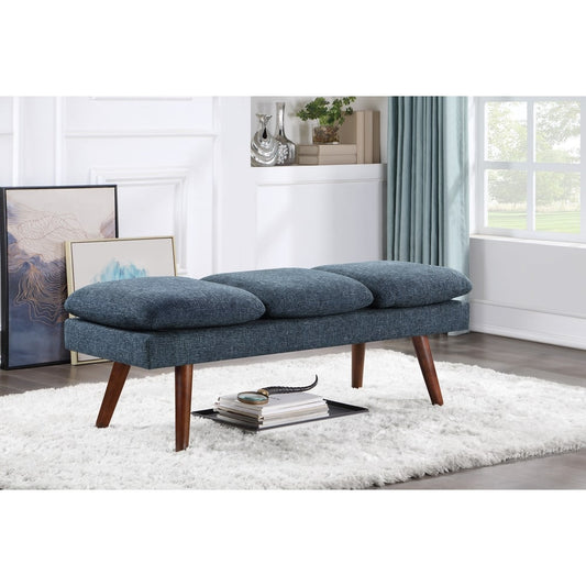 Amanda 54 Mid-Century Bench – Modern Upholstered Bench for Dubai & UAE Homes