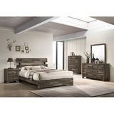 Annis 5 Piece Brown Rustic Platform Bedroom Set