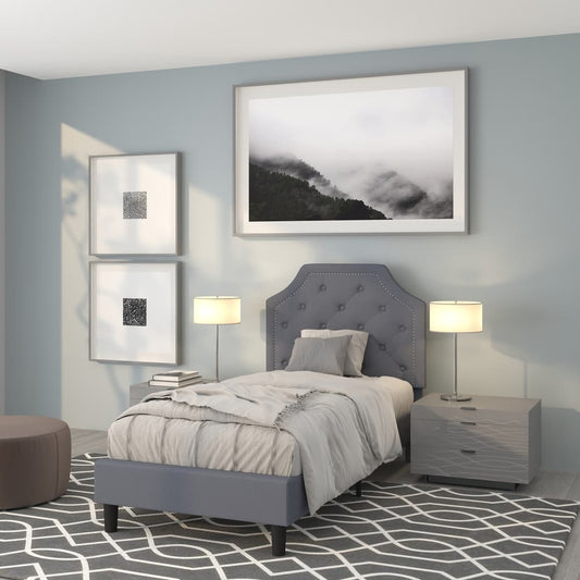 Arched Tufted Upholstered Platform Bed