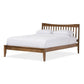 Mid-Century Modern Solid Walnut Platform Bed
