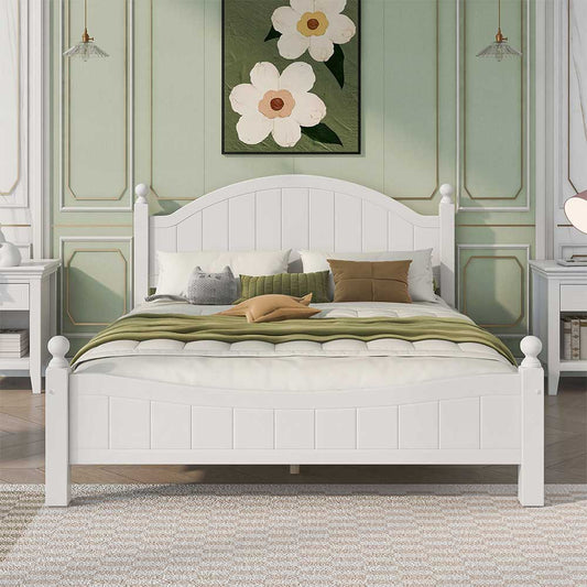 White 6 Piece Bedroom Set with Bed, Dresser & Mirror