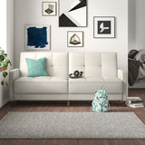 Benitez Twin Faux Leather Tufted Back Sofa