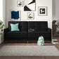 Benitez Twin Faux Leather Tufted Back Sofa