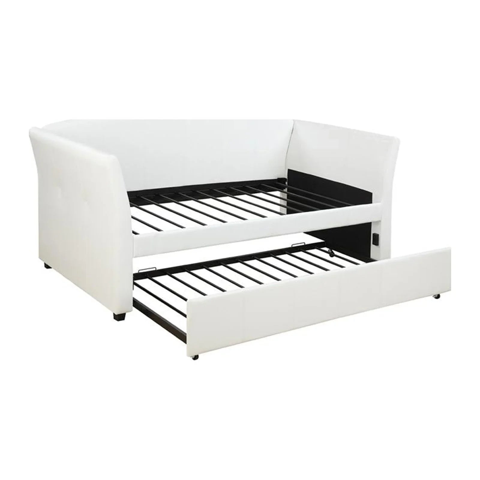 Adriana Faux Leather Daybed with Pull-Out Trundle