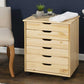 Bridgton 6-Drawer Wide Rolling Storage Chest Cart for Versatile Organization