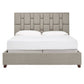 Briston Pattern Tufted Bed in Gray