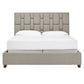 Briston Pattern Tufted Bed in Gray