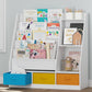 COSTARS Kids Bookshelf and Toy Storage – 5-Tier Sling Montessori Bookshelf with Bins