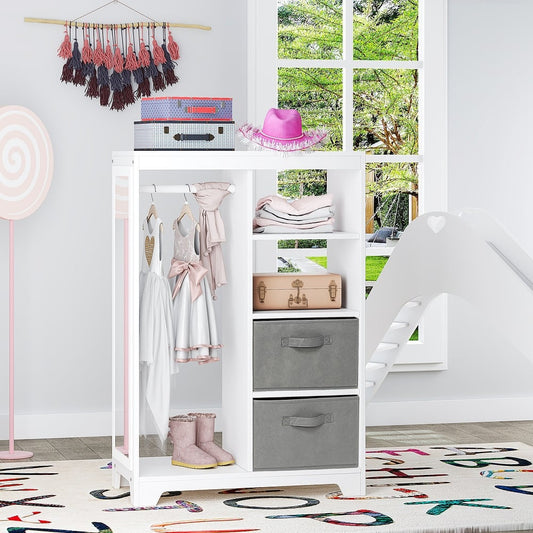 COSTARS Kids Dress-Up Storage with Mirror and Storage Bin – Play Armoire Dresser for Kids in Dubai