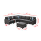 Casanova 7-piece Dark Gray Linen Modular Sectional Sofa