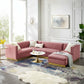 Cecilie Wide Velvet Symmetrical Sectional Sofa – U-Shaped Luxury with Gold Accents